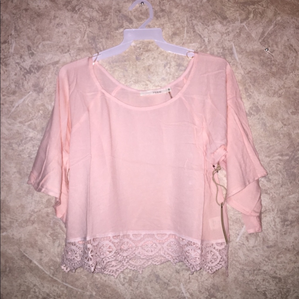 Pale Pink Crochet Top - Picture 3 of 3